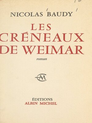 cover image of Les créneaux de Weimar